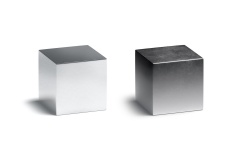 Blank metallic gloss and matte cube mockup set