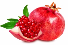 pomegranate isolated on white