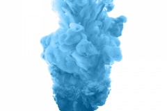 blue Acrylic colors and ink in water. cloud explosion, ink explosion,violet smoke,abstract white background