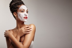 beauty woman with a facial mask