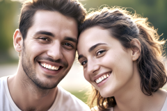 Firefly_Gemini-Flash_couple-homme-et-femme-dans-la-vingtaine-souriant-tetes-cote-a-cote-visages-avec-la-369997