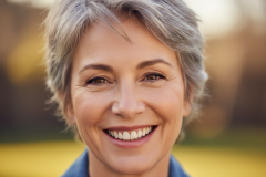 Firefly_Gemini-Flash_femme-dans-la-cinquantaine-souriante-visage-avec-la-peau-saine-gros-plan-369997