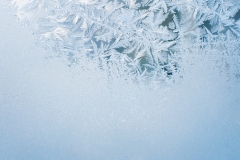 Ice patterns on winter glass